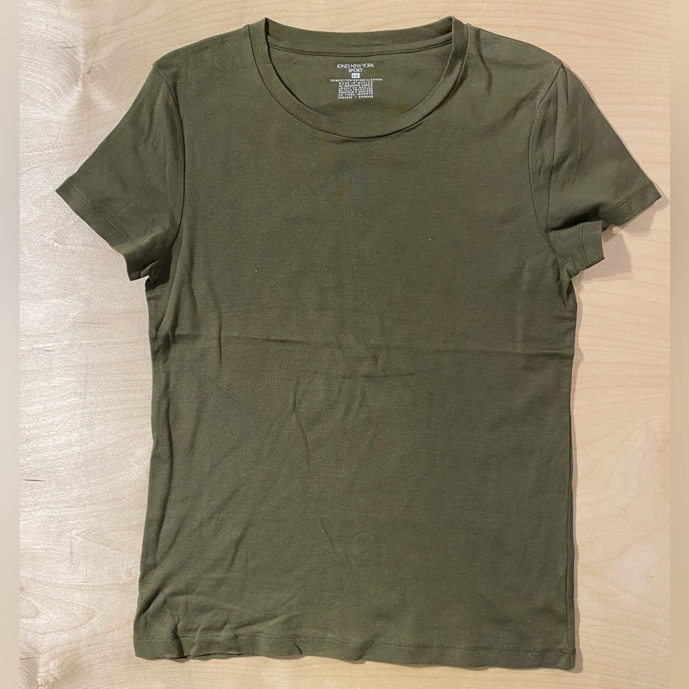 Jones New York Forest Green Short Sleeve Tee Large (QH)